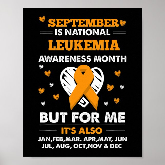 September är Leukemia Awareness Month Poster (Framsidan)