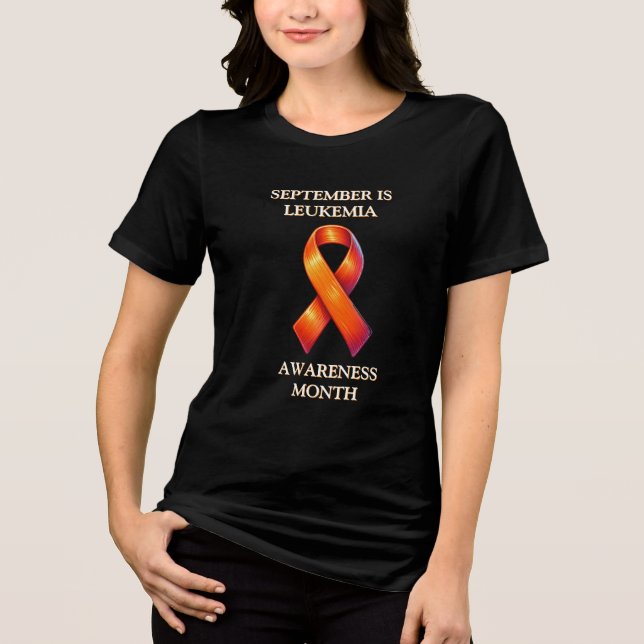 September är Leukemia Awareness Month T Shirt (Framsida)