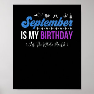 September är min födelsedag hela januari poster