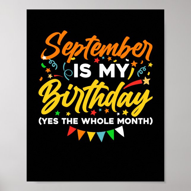 September är min födelsedag hela september poster (Framsidan)