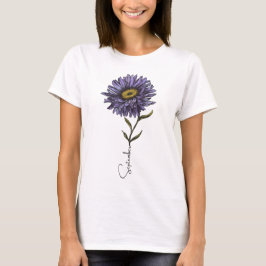 September Aster Birth Month Flower T Shirt