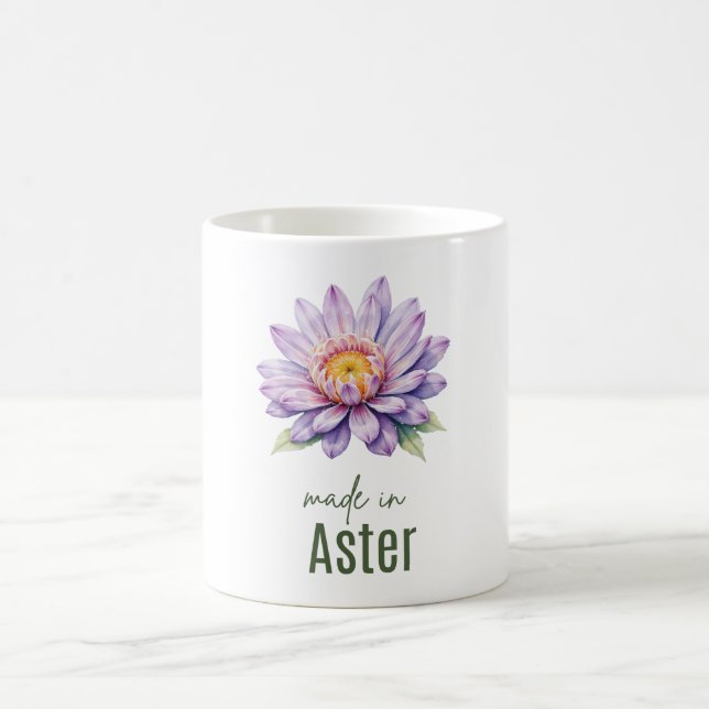 September Aster Blommig Mugg | Kaffe Kopp (Center)