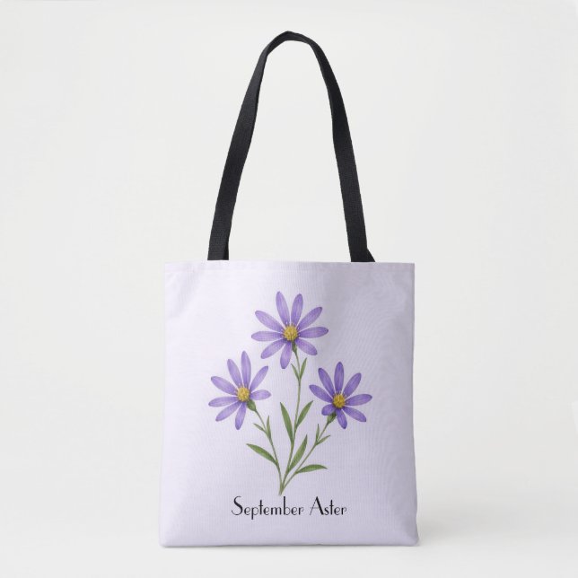 September Aster Blommor Tygkasse (Framsida)