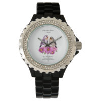 September Aster Flower med Birds Birth Gift