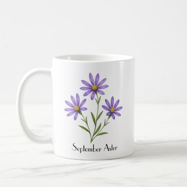 September Asterväxter Kaffemugg (Vänster)