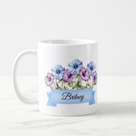 September Birth Aster Flower Personlig Kaffemugg