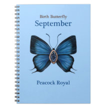 September Birth Gemstone Butterfly - Peacock-Royal