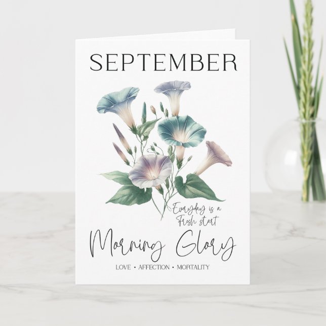 September Birthday Birthday Month Flower MorgGlor Kort (Framsida)