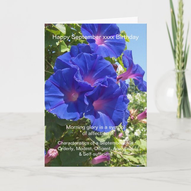 September Birthday Kort (Framsida)