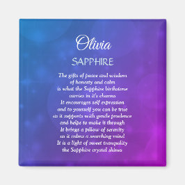 September Birthstone Sapphire-design Magnet