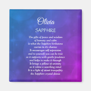 September Birthstone Sapphire-design  Magnet