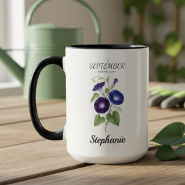 September Blommig Morgon Födelsedagspresent Mugg