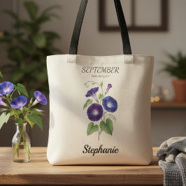 September Blommig Morgon Födelsedagspresent Tygkasse