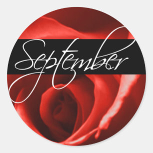 September Bröllop och händelsekuvertförsegling Runt Klistermärke
