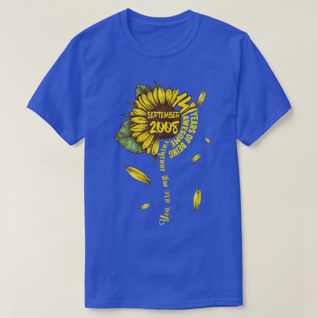 September Flickor 2008 14:e solrosdagen T Shirt (Design framsida)