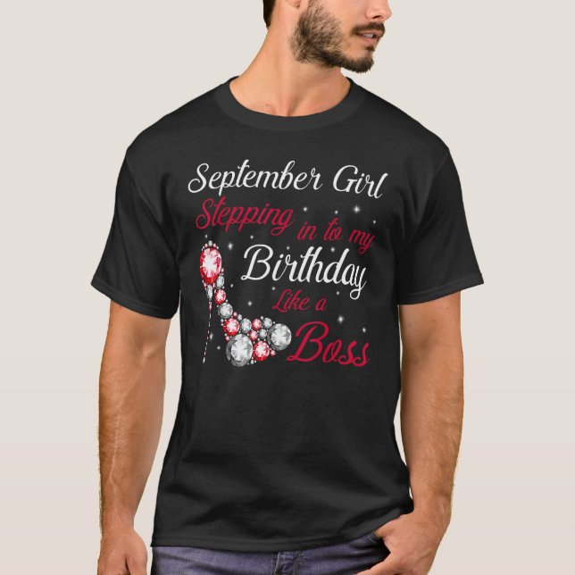 September Flickor som går in i min födelsedag som  T Shirt (Framsida)