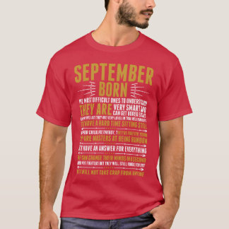 September Födda Citattröja rolig T Shirt