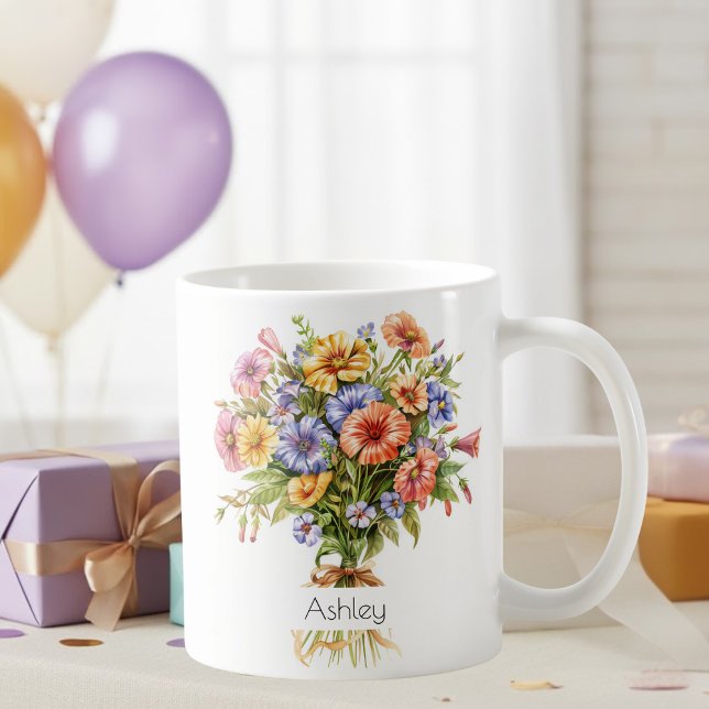 September Födelsedagsblomma Mugg | Asters (Skapare uppladdad)