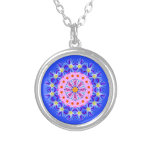 September Födelsemånad Flower Blue Zen Mandala Silverpläterat Halsband<br><div class="desc">Förbered dig på din födelsemånads innersta väder med min meriderande höstens blomma helig geometry mandala Zen art necklace. Min unika och utpräglade mandalabruk visar lila aster och rosa morgon-gloriet, de vackra blommor som symboliserar årets nionde månad och framhäver din särpräglade personlighet. Som september i baby är ni benägen att vara...</div>