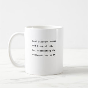 September kaffeptypografi mugg poetisk coola brygg