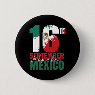 September Mexikanska Independence day Shirt Mexiko Knapp