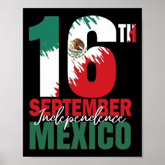 September Mexikanska Independence day Shirt Mexiko Poster