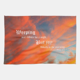 September moln med Psalm 30:5 Kökshandduk