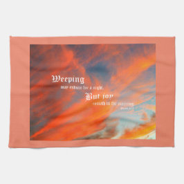 September moln med Psalm 30:5 Kökshandduk