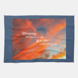 September moln med Psalm 30:5 Kökshandduk