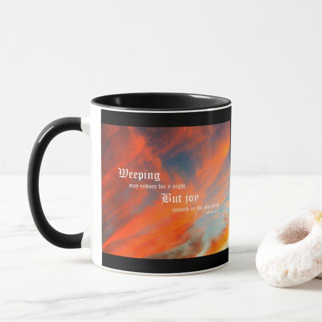 September moln med Psalm 30:5 Mugg (Med munk)