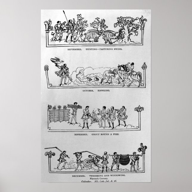 september, oktober, november och december poster (Framsidan)