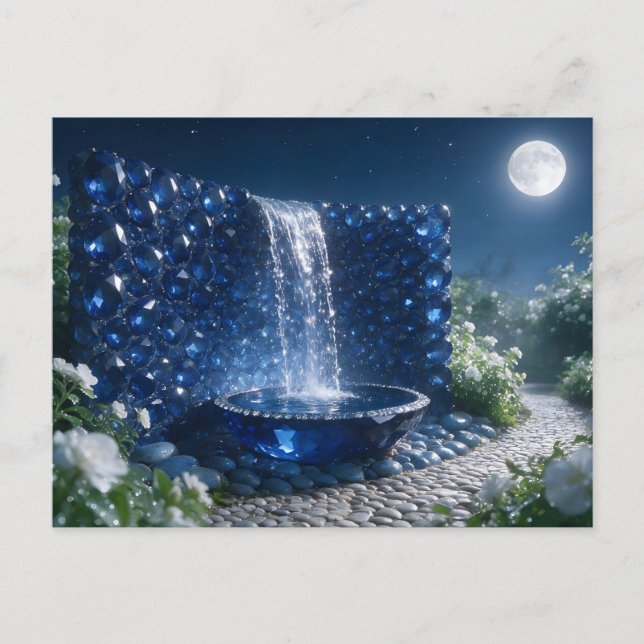 September Sapphire Vattenfall Vykort (Framsida)