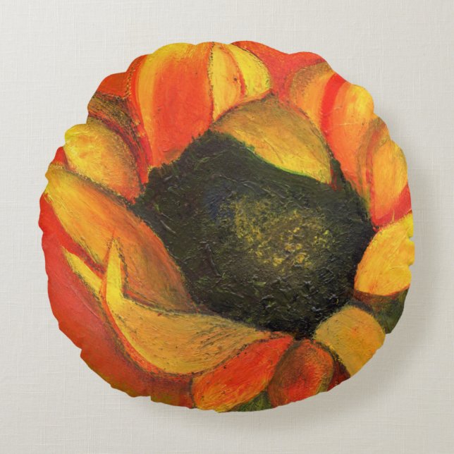 September solros 2011 rund kudde (Framsidan)