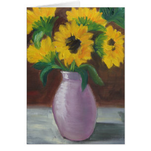 "September Sunblommor" Hälsningskort