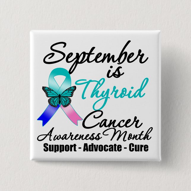 September Thyroid Cancer AWARENESS Månad Knapp (Framsida)