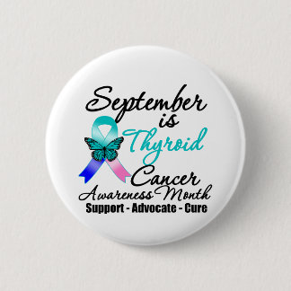 September Thyroid Cancer AWARENESS Månad Knapp