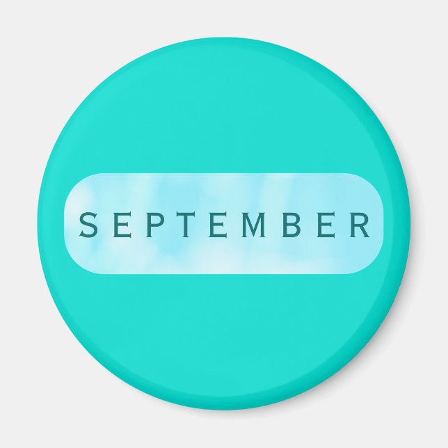 September Turquise Round Magnet från Janz (Framsidan)