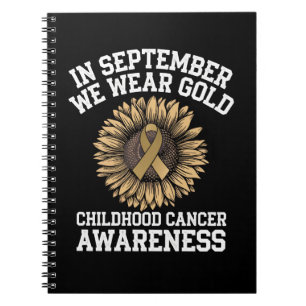 September Vi Bär Guld Barncancer Medvetenhet Anteckningsbok