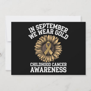 September Vi Bär Guld Barncancer Medvetenhet Inbjudningar