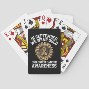 September Vi Bär Guld Medvetenhet Om Barncancer Casinokort
