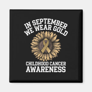 September Vi Bär Guld Medvetenhet Om Barncancer Magnet
