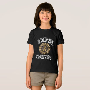 September Vi Bär Guld Medvetenhet Om Barncancer T Shirt