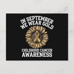 September Vi Bär Guld Medvetenhet Om Barncancer Vykort