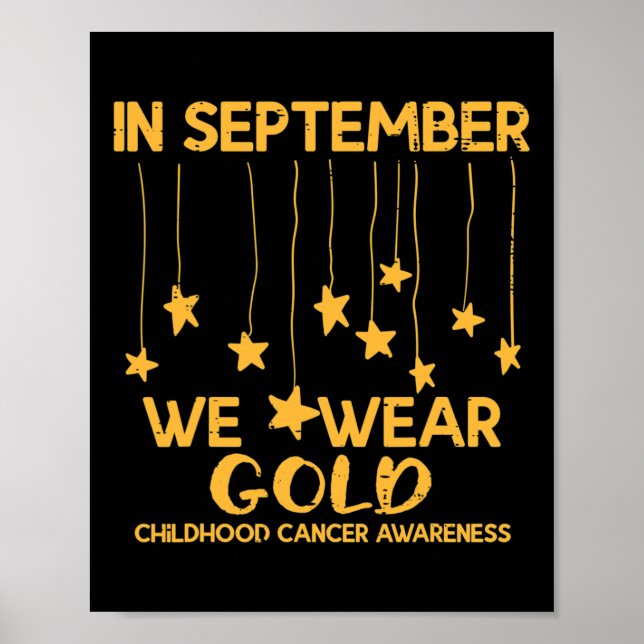September: Vi Bära Guld barncancermedvetande Poster (Framsidan)