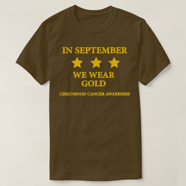 September: Vi Bära Guld barncancermedvetande T Shirt (Design framsida)