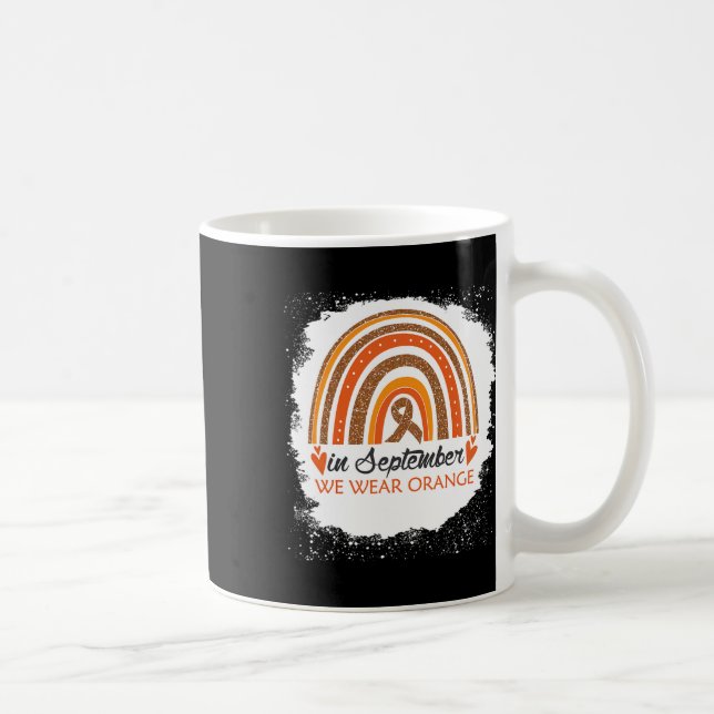 September Vi Bära Orange Bleached Rainbow Leukemi Kaffemugg (Höger)