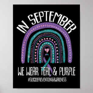 September Vi Bära Teal Lila SuiciPrevention A Poster