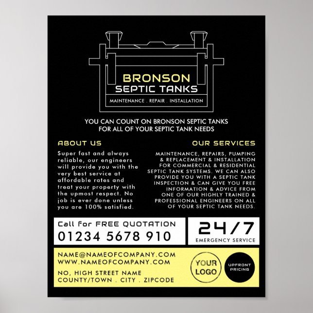 Septic Tank, Septic Company, Septic Ingenjör Poster (Framsidan)
