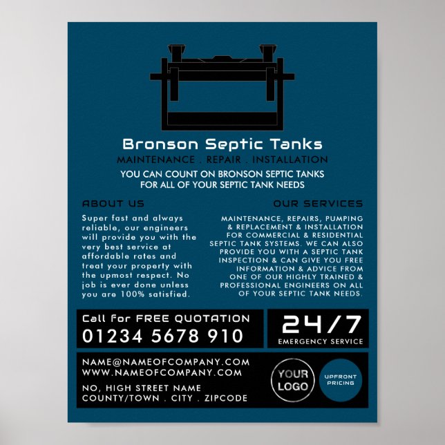 Septic Tank, Septic Company, Septic Ingenjör Poster (Framsidan)