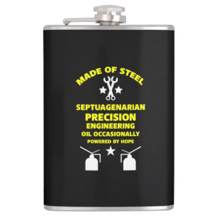 Septuagenariska födelsedag fickplunta